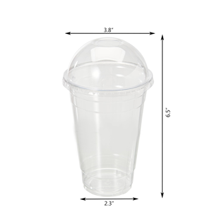 Custom Logo Disposasble 12oz 14oz 16oz 18oz 20oz 24oz Clear Matcha Latte Ice Coffee Takeaway PET <b>Plastic</b> <b>Cups</b> With Lids - Product Image 2