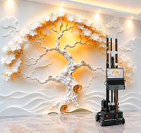 Imprimante murale 3D industrielle, tête d'impression DX7 pour impression jet d'encre UV haute vitesse sur murs, pour publicités extérieures et intérieures 3200