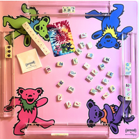 Grateful Dead X Bespoke Mahjong - SUNSHINE DAYDREAM TIE DYE PEARL Ensemble de Mahjong américain en acrylique gravé 160 pièces