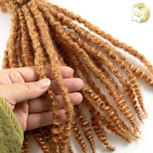 Extensions de cheveux humains brésiliens 100% premium, afro crépus, dreadlocks, plumes, 10-16 pouces # 27 <span class=keywords><strong>Blonde</strong></span> Soft Natural Looking Remy Perm - Product Image 3