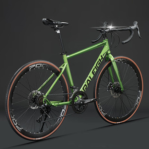 <span class=keywords><strong>Vélo</strong></span> de route 700C en alliage d'aluminium, cadre rigide, double frein à disque, 18 vitesses, fourche à suspension, capacité de charge de 160 kg, pédales à rouleaux, pour hommes adultes - Product Image 2