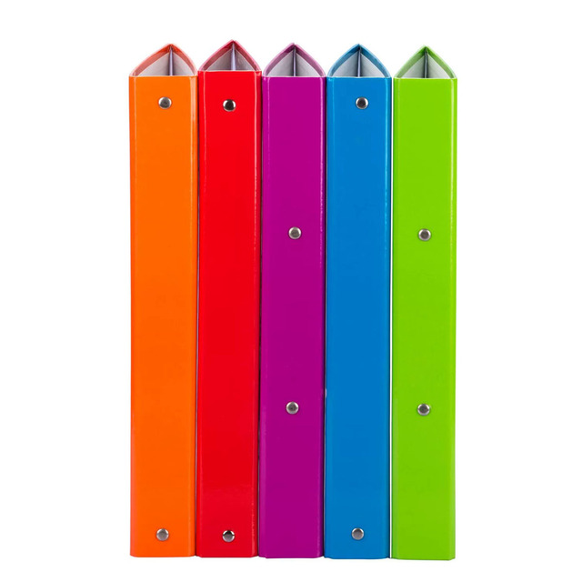 Customized Three- and Four-Hole Paper Folder with Ring Binder Loose-Leaf Filing Product with Secure Hole Clamps