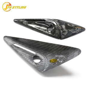 Coques de clignotants en fibre de carbone forgée pour <span class=keywords><strong>Tesla</strong></span> <span class=keywords><strong>MODEL</strong></span> <span class=keywords><strong>S</strong></span> <span class=keywords><strong>2023</strong></span>+ – Cache-caméras latérales en carbone véritable, garniture de garde-boue extérieur, couverture complète - Product Image 1