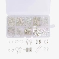 Perlengkapan Perhiasan Lapis Emas 18K, Klip, Gesper Lobster, Cincin Terbuka, Pengait Anting, Aksesoris Perhiasan DIY 10mm