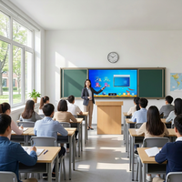 Salle de classe intelligente, appareil d'enseignement interactif tout-en-un tactile de 55 pouces, processeur I5, 4 Go de RAM, 128 Go de stockage, résolution 4K, Nano extractible