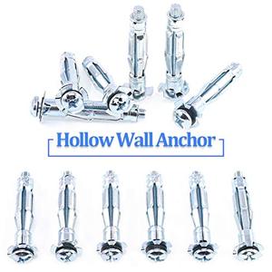 Juego de 18 tornillos de anclaje para pared de acero al carbono cincado de alta resistencia de 6x52 mm, tipo Molly, para paneles de yeso, pladur y azulejos, ISO - Product Image 4