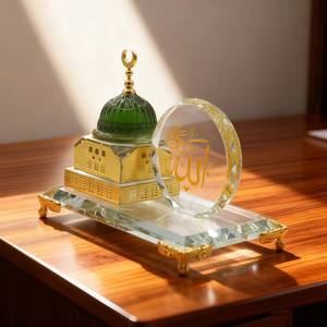 Miniature Crystal Glass Qibla Temple <b>Statue</b>, Durable, Factory Price, Muslim Travel Souvenir, Fast Delivery, Wholesale Price - Product Image 1