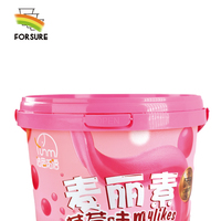 1 litre de stockage de beurre en plastique boîte ronde IML emballage de crème glacée récipient en plastique avec couvercle en plastique