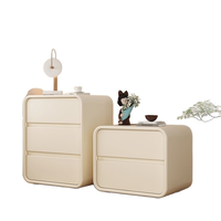 Table de chevet moderne en bois, armoire de rangement compacte pour chambre à coucher, 2/3 tiroirs, meubles de chambre à coucher CTG-030