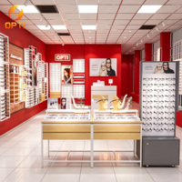 Vitrines murales lumineuses LED personnalisées pour montures optiques – Présentoirs durables pour lunettes, style vintage, en promotion