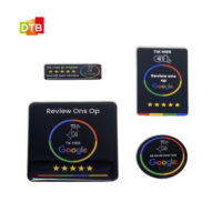Étiquette d'autocollant époxy NFC étanche personnalisée Carte de menu de table RFID Code QR modifiable Carte époxy 13.56 MHz NFC Google Review