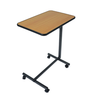 Table de chevet mobile et réglable en hauteur pour lits d'hôpital avec roulettes