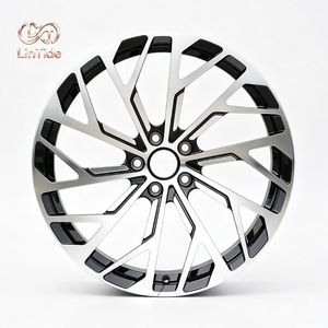 Nueva Llanta de Aleación Forjada de Calidad Premium, Diseño Multirradio con Rejilla, Acabado Plateado Mecanizado, Negro Brillante, 25mm, Deportiva - Product Image 1