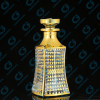 Bouteilles en verre personnalisées de 150 ml pour huile de parfum Attar, avec impression dorée UV, faites à la main, pour présentation