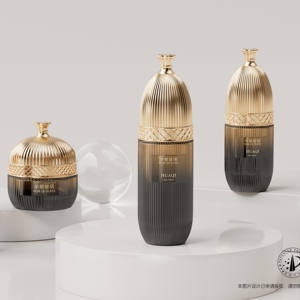 hochwertige container mit guter qualität luxus-hautpflegeverpackung glasflasche hautpflegeset für gesichtscreme lotion serumflasche - Product Image 4