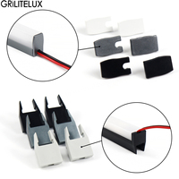 Clip de fixation pour étagère en verre avec lampe de rétroéclairage LED intégrée, en profilé d'aluminium anodisé, pour vitrine et éclairage de cave à vin