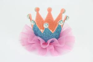 2023 شعر أميرات كليب عقال تول زهرة تاج الوليد حزب عيد ميلاد الطفل فتاة تيارا بريق تاج اللؤلؤ عقال - Product Image 5