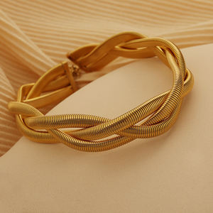 Kalung jangkar rantai ular Chunky Punk kalung Choker gipsi Stainless steel berat besar berlebihan perhiasan uniseks - Product Image 5