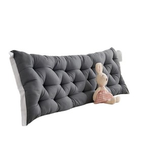 Headboard <b>Cushion</b> Rectangle Solid Color Polyester Cotton Ergonomic Lumbar Support Pillow Bed Backrest - Product Image 5