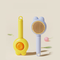 Peigne en acier inoxydable pour chiens et chats Brosse autonettoyante pour chat Toilettage de cheveux Accessoires pour animaux de compagnie pour le nettoyage et le bain