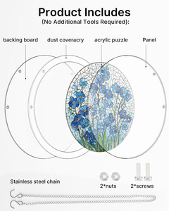 ตัวจับแสงอะคริลิคแบบปริซึมสีรุ้ง ของตกแต่งบ้าน รูปทรงไม่สม่ำเสมอ ของขวัญวันเกิด/วันวาเลนไทน์ - Product Image 6