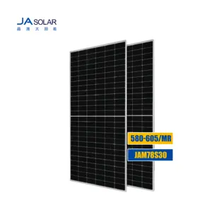 JA-módulo PV de 580W, 585W, 590W, 595W, 600W, 605W, Panel Solar inteligente de media celda, gran oferta