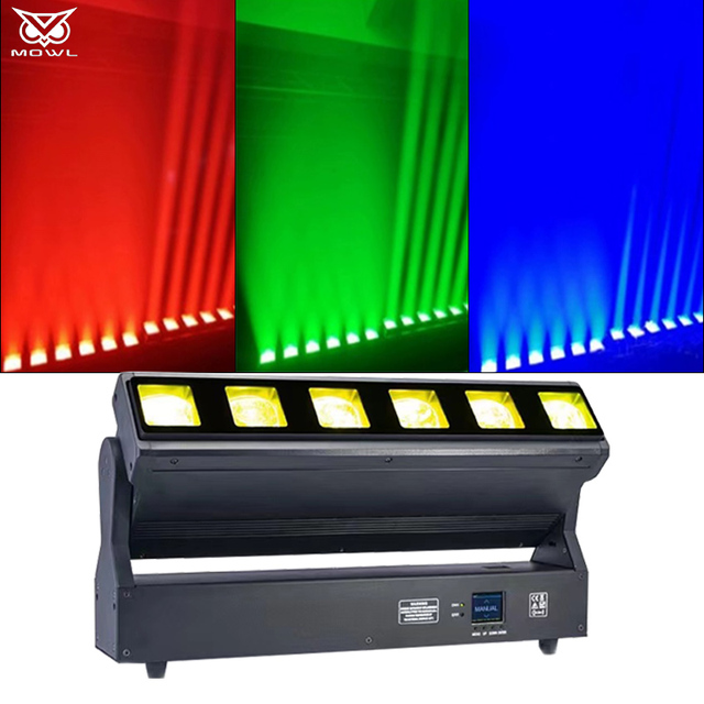 Stage Light LED 6*40W RGBW 4in1 LED Moving Head Bar Light Zoom Strobe DMX Pixel Control LED Moving Bar for DJ Disco Party Club