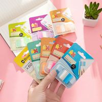 Bloc-notes créatif avec notes adhésives en papier kraft, clip coloré, bloc-notes adhésif pour étudiants avec support en bois