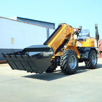 Mesin Penggali Mini Diesel Berkualitas Tinggi, Mesin Diesel Teknik, Alat Berat Pemindah Tanah, Penggerak Hidrolik, Sekop Depan, Wheel Loader