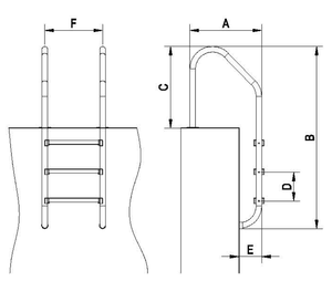 Scala per <span class=keywords><strong>piscina</strong></span> in acciaio inossidabile 304 per <span class=keywords><strong>piscina</strong></span> a terra - Product Image 5