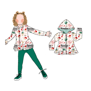 Nuovo Design e <span class=keywords><strong>natale</strong></span> con cappuccio personalizzato stampato a maniche lunghe con cappello Set di <span class=keywords><strong>abbigliamento</strong></span> per bambine Set di pantaloni per bambini - Product Image 2