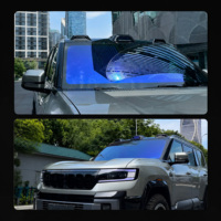 Film solaire caméléon violet-bleu 6099 haute définition pour pare-brise de voiture, 99 % de rejet UV, 1,52x30M, vente en gros usine