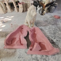 Moules en silicone pour statues de grands animaux de jardin Lion Tigre Léopard Éléphant Crocodile en fibre de verre et plâtre, médaillon blanc durable