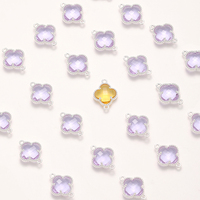 JD GEMS Vente en gros de bijoux colorés, pendentif trèfle à quatre feuilles, utilisé pour la fabrication de colliers et de boucles d'oreilles, matériaux de fabrication de bijoux de mode DIY