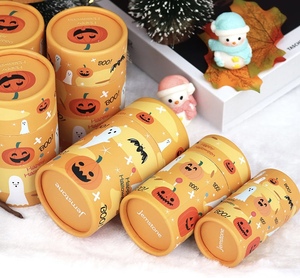 Biodegradable Custom Printed Paper <b>Tube</b>, Full Size Customizable Cylinder <b>Cardboard</b> Box for Halloween & Christmas Candy Packaging - Product Image 6