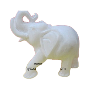 Figura Decorativa de Elefante de Ónix Blanco - Product Image 1