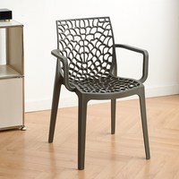 Chaises de bistrot empilables en plastique avec accoudoirs pour cuisine, salle publique et café - Vente en gros