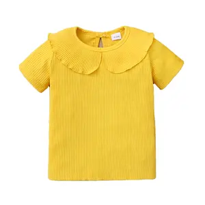 Neue Produkte tragbare bequeme Baby Mädchen Sommer kurze T-Shirt Kleidung Rüschen Outfits Kindermode Kleidung