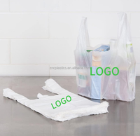 Sacs en plastique compostables pour courses avec poignées, imprimés avec logo personnalisé, écologiques, en PBAT et amidon de maïs