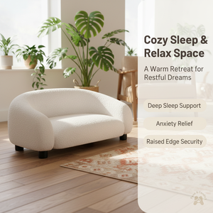 AccioPet <span class=keywords><strong>Canapé</strong></span>-lit de luxe en polaire Teddy pour animaux de compagnie, anti-anxiété, orthopédique, lavable, apaisant, pour chats et chiens, fournisseur en gros OEM/ODM - Product Image 1