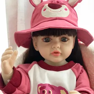 R&B ตุ๊กตาทารกเกิดใหม่ที่สมจริงซิลิโคนซิลิโคนตุ๊กตาสาวทารกแรกเกิดเครื่องดื่มซิลิโคนและสาวเปียก La Soft