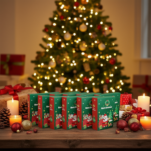 Cajas de Regalo de Papel con Diseño de Cuentos de Papá Noel para Navidad, Cajas de Regalo Multicolores para Regalos Navideños D0100HAMF1Y - Product Image 2