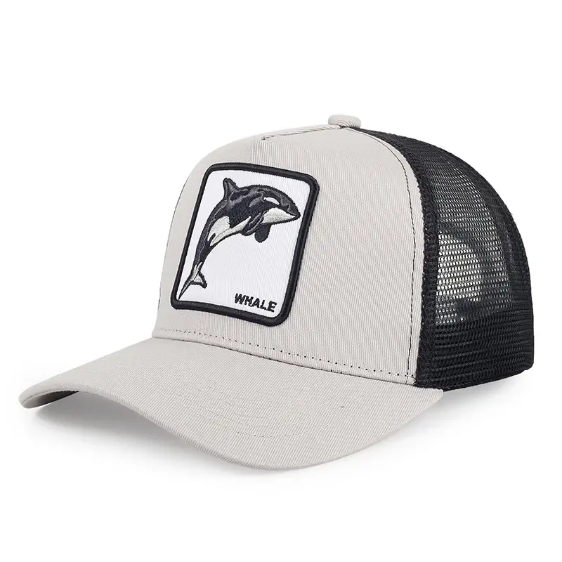 มาใหม่เย็บปักถักร้อยสัตว์ทะเลเบสบอล Snapback หมวกฮิปฮอปผู้ชายผู้หญิงส่วนบุคคลBreathableตาข่ายอเนกประสงค์Truckerหมวก