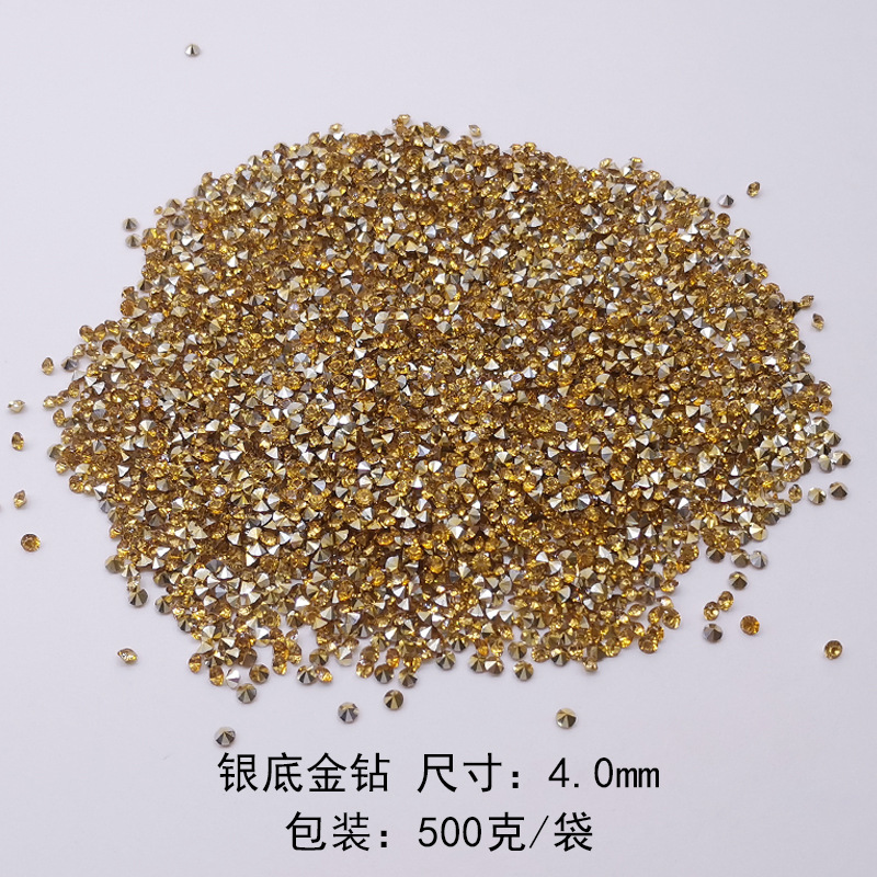 4mm silver base with gold diamond 500g bag