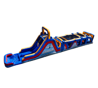 Parcours d'obstacles gonflable commercial en PVC pour enfants - Château gonflable géant haute capacité pour location de fête, taille personnalisable, marque Leteng 2-3