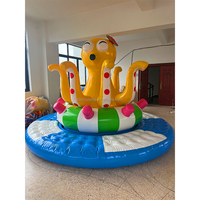 Manège gonflable électrique commercial personnalisé pour enfants, équipement de jeu souple en métal, carrousel poulpe – Vente chaude
