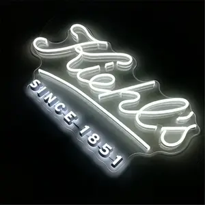 LED Neon Sign 12v Silicone Neon with Clear Acrylic Backing Faux Neon Sign for Advertising Shops