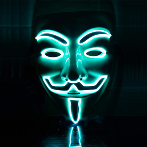 <span class=keywords><strong>Máscara</strong></span> LED <span class=keywords><strong>de</strong></span> Anonymous <span class=keywords><strong>de</strong></span> V <span class=keywords><strong>de</strong></span> Venganza, <span class=keywords><strong>Máscara</strong></span> <span class=keywords><strong>de</strong></span> Guy Fawkes, Talla Única, Aqua - Product Image 3