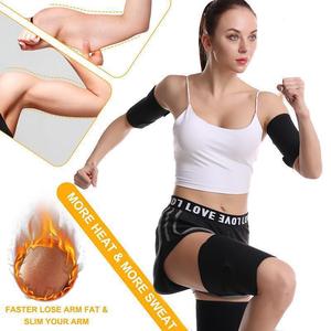 Bandeau de sudation noir en spandex pour le yoga et l'exercice, équipement amincissant pour les bras, pour adultes - Product Image 1