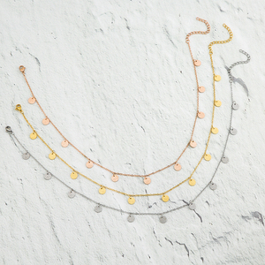 Collier ras du cou <span class=keywords><strong>Kalea</strong></span> tendance en acier inoxydable plaqué argent 6 mm, avec petits breloques étincelants et effet bling-bling, pendentif femme - Product Image 3